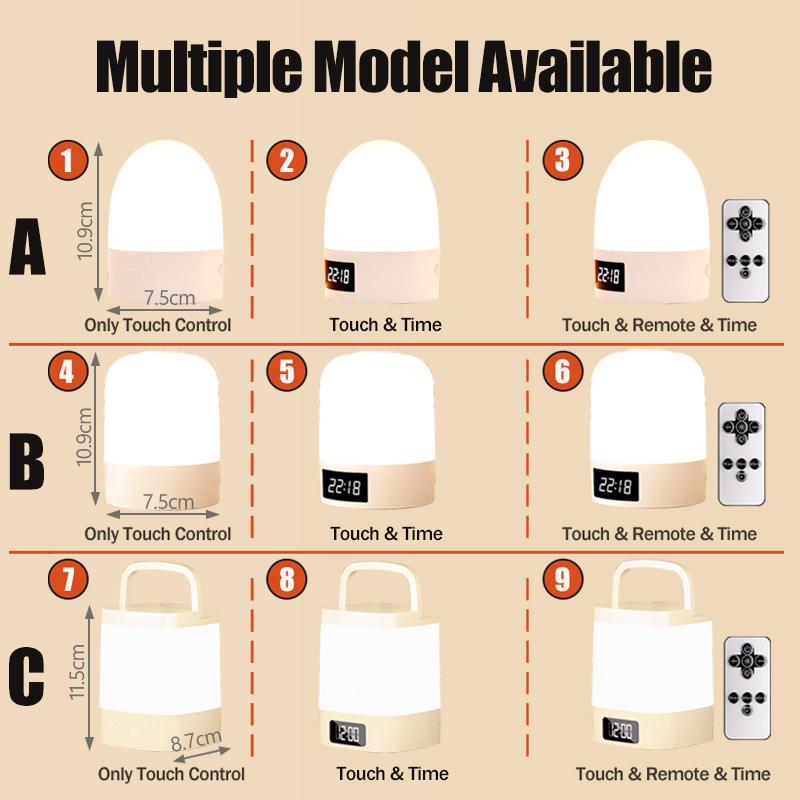 Touch Night Light Rechargeable 3 Color Wireless Baby's Room Bedside Lamp USB LED Night Light Ambient Soft Light For Kids Gift