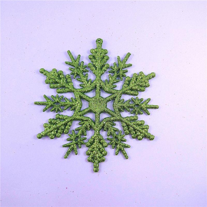 Luxuriöse 12 Stück glitzernde Weihnachtsbaum-Hängeornamente Kugeln Schneeflocken 10cm