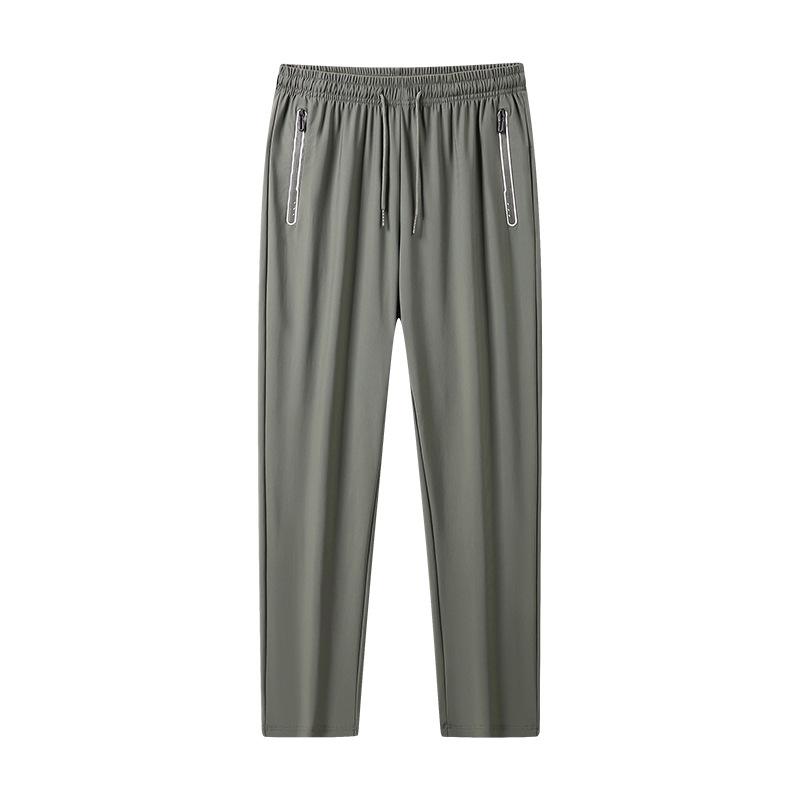 Men s Quick-Drying Loose Fit Ice Silk Sports Pants with Logo Customization 4XL