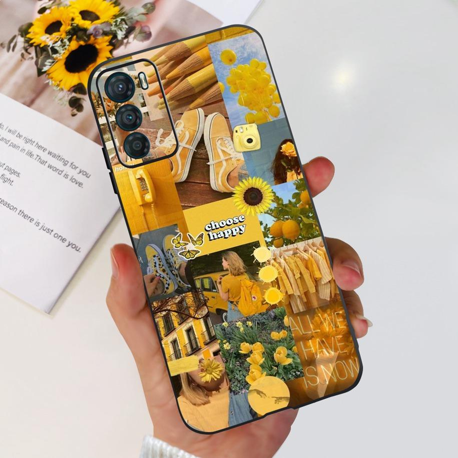 For Motorola Moto G42 Case XT2233-2 Soft Silicone Black Cover Stylish Flower Butterfly Phone Case For Moto G42 G 42 MotoG42 Etui