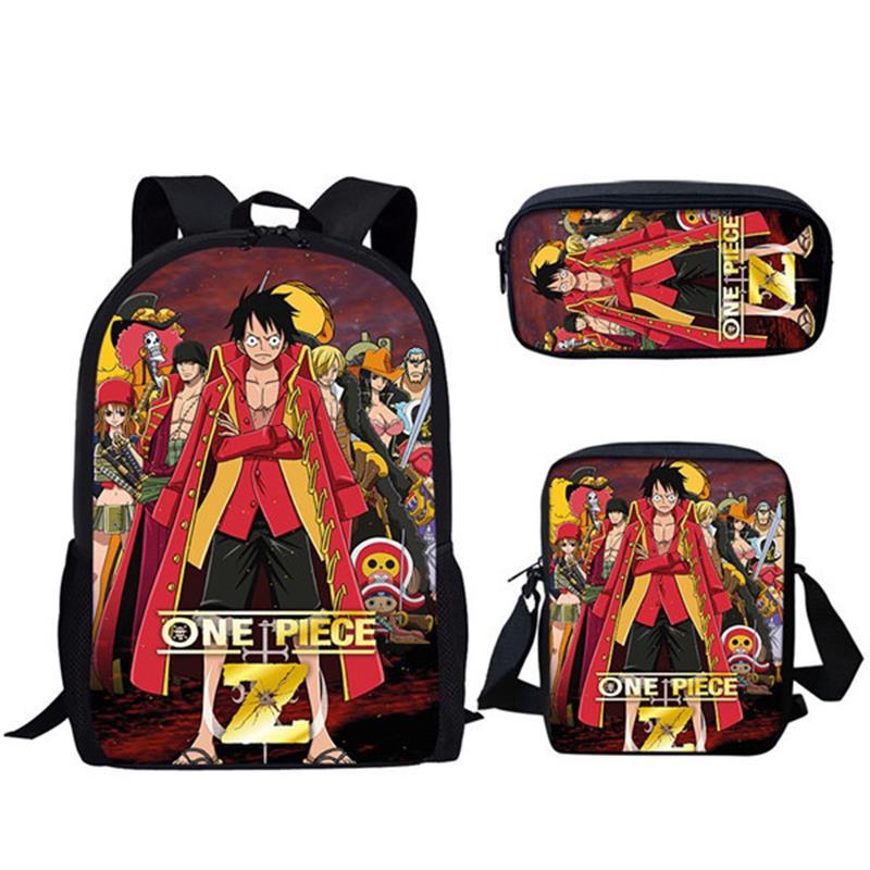 ONE PIECE Backpack Animation Schoolbag Primary School Students Third and Fourth Grades Light Burden Reduction Primary and Secondary School