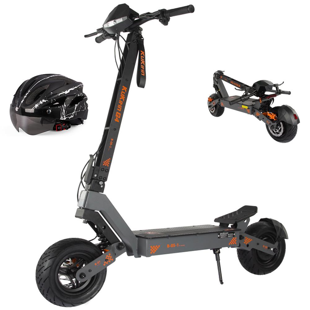 Electric Scooter Kukirin 11" 2000W Motor Adult Electric Scooter 60V 20AH Max Range 75Km Load 120Kg Black G4