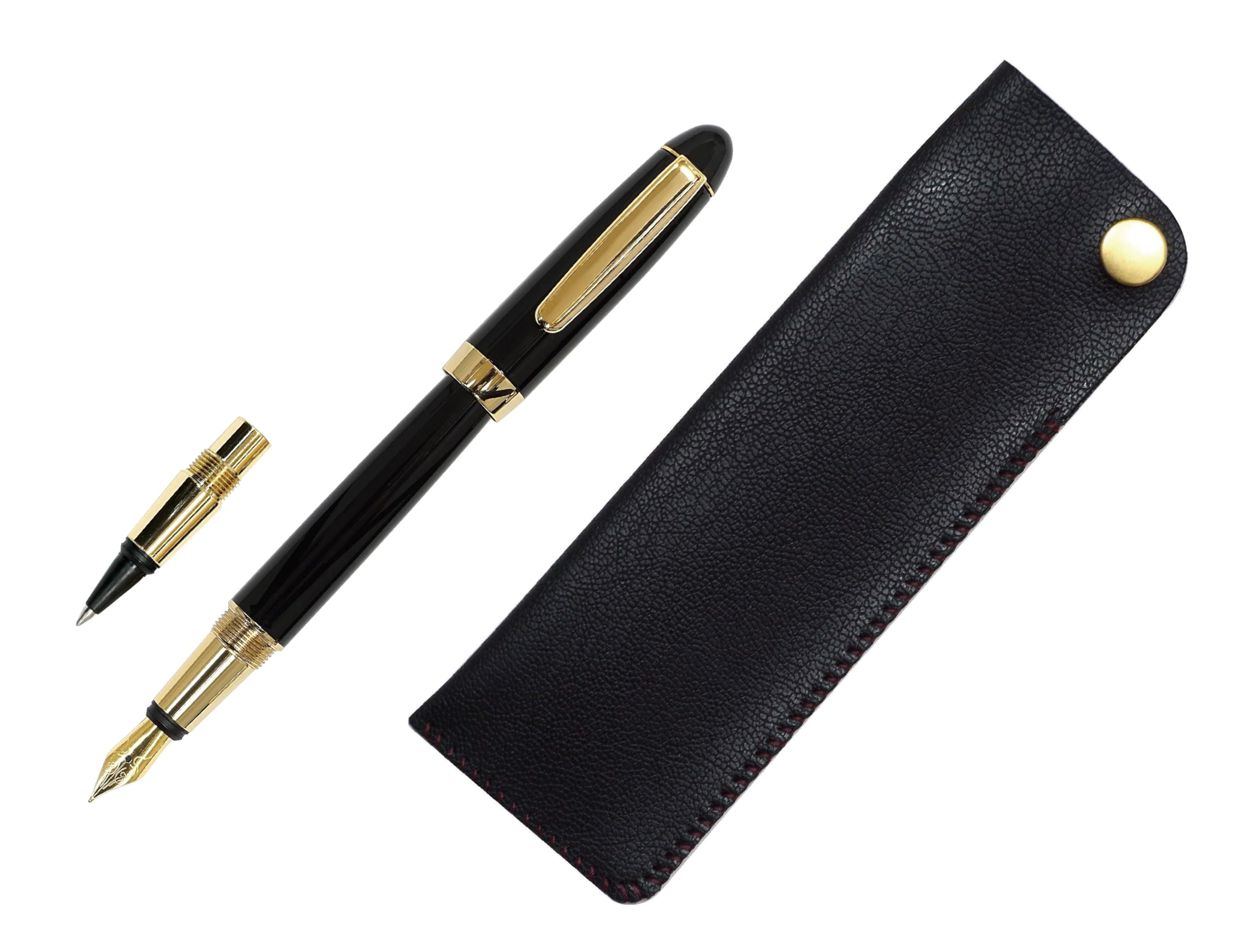 

Black horizontal snap pen case for the Exchange BP WX fountain pen ink with black ink set (shared structure) (T23-NK01B-WX-B) чёрный