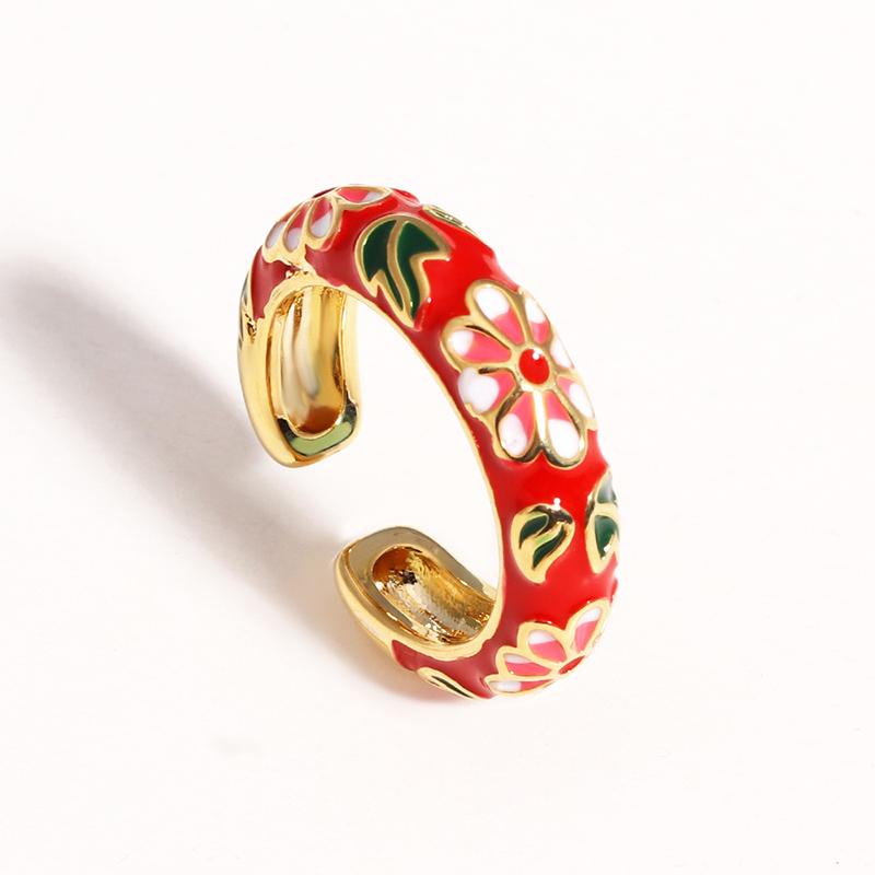 

Винтажные красочные кольца с эмалью в виде цветов, трендовые геометрические женские минималистичные цветы для дам, свадебная вечеринка, помолвочные украшения в подарок
