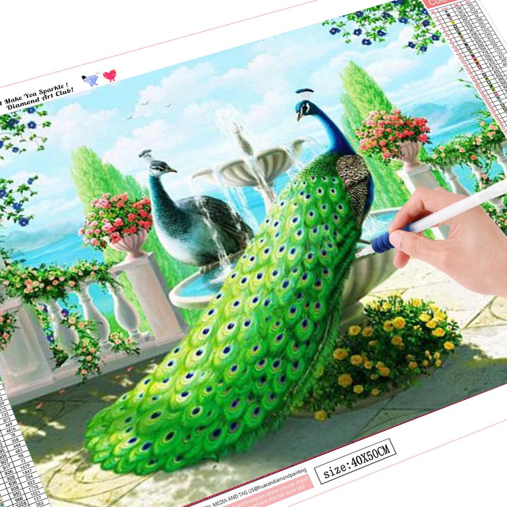 Diamond Embroidery Peacock 5D DIY Diamond Painting Cross Stitch Animal Pictures Rhinestone Diamond Mosaic