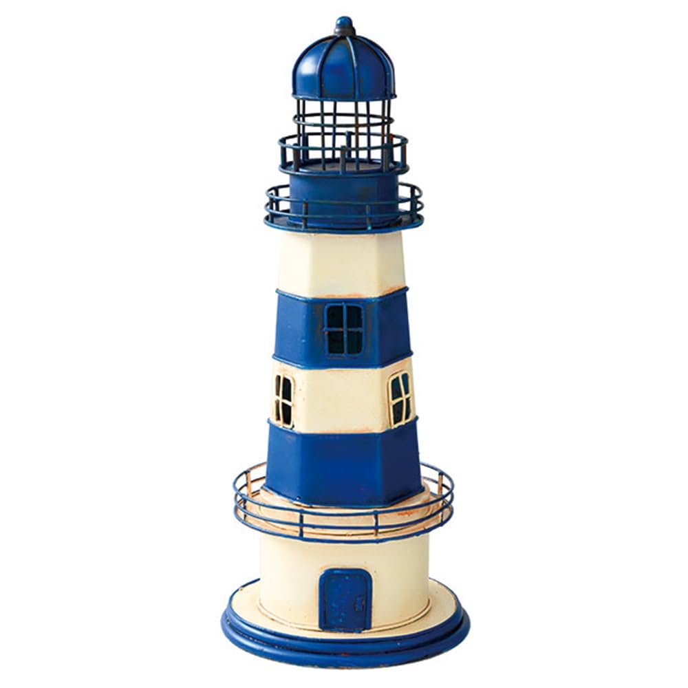 

Heads Interior Decor 13 x 13 x 32 cm 1 piece Blue Lighthouse Tin HEADS BRZ-INT10 синий