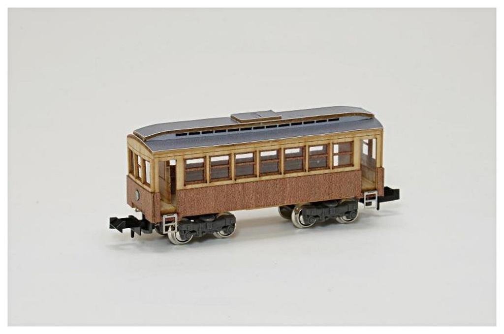 Woody Joe N Gauge Wooden Train Series 6: Nostalgic Wooden Train & Locomotive, Passenger Car 3, Model Train, Passenger Car