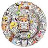 50-Pack Cute Animal Inspirational Stickers for Fridge, Phone, and Desktop