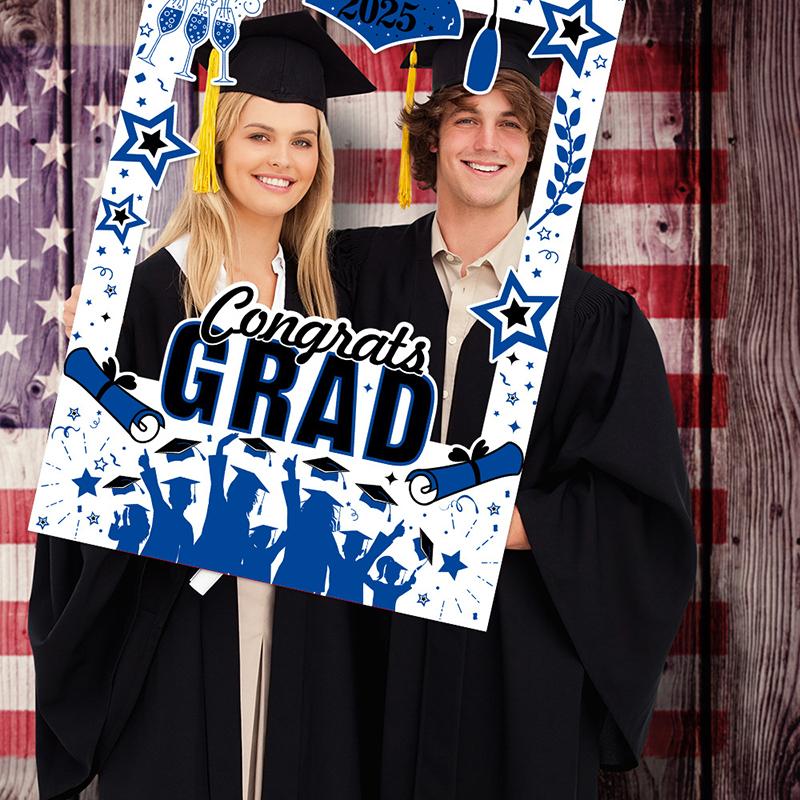 2025 Abschluss Po Booth Requisiten Rahmen Banner Für Abschlussfeiern 2025 Deko Shooting Hintergrund Requisite Partyzubehör