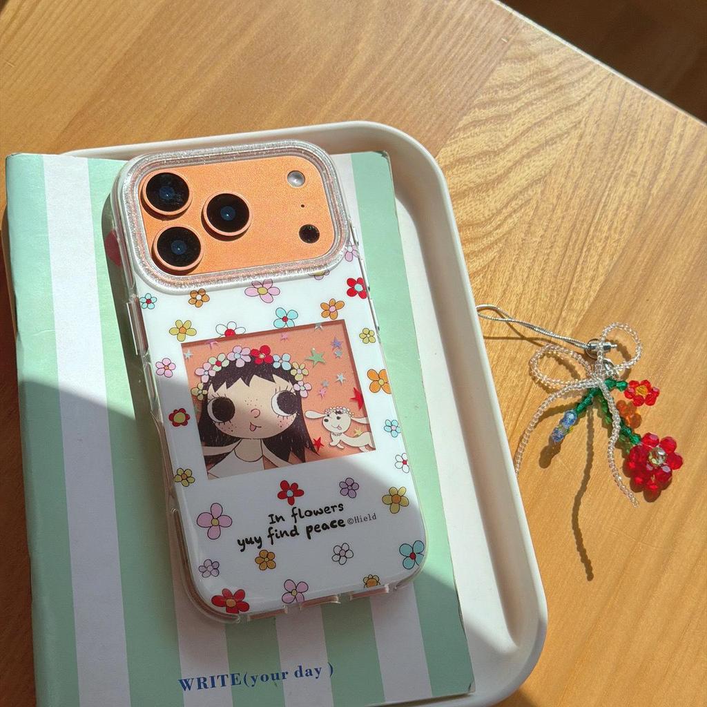Anime Little Girl Flower iPhone 17 Pro Max Case - Anti-fall for Apple 16/15/14