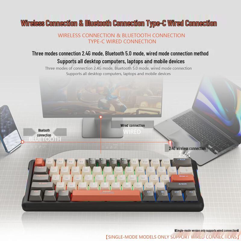 K610 Triple-Mode RGB Mechanical Gaming Keyboard