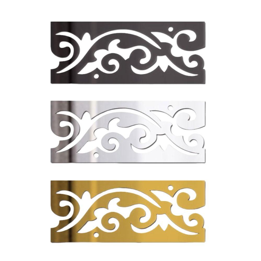 Self Adhesive Mirror Waist Line 3D Design 3D Mirror Wall Stickers  Room Decor