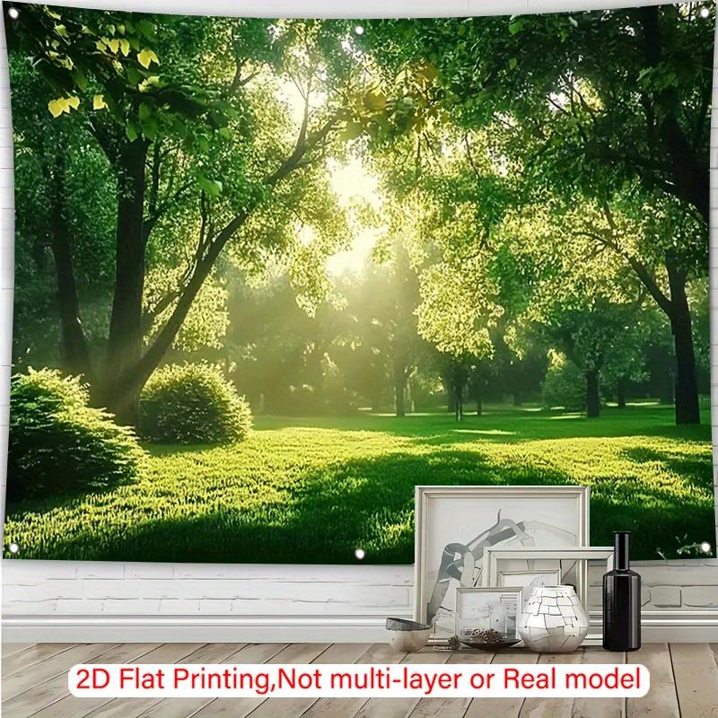 2D plane 1 piece of dense forest. Background fabric for living room and bedroom courtyard party venue