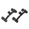 2Pcs Aluminum Alloy Pull Rod Base Metal Pull Rod Base Seat for WPL C24 C14 C14K C24K 1 16 RC CarBlack