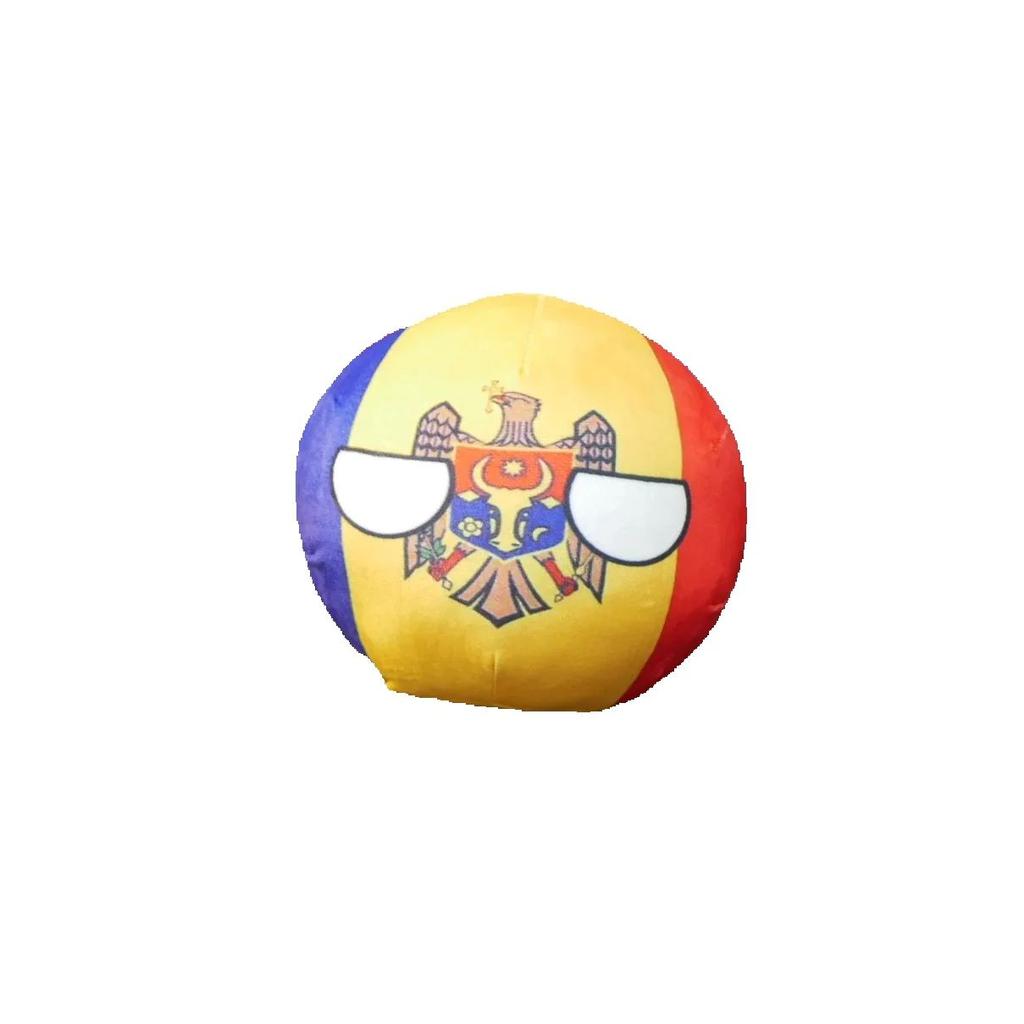 The Republic of Moldova Polandball Plush Toy 20/10cm Countryball Stuffed Doll Pendant Home Decoration