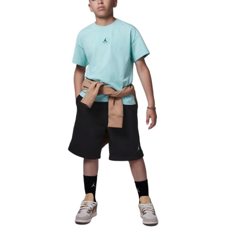 Nike Ripped Flight Comfortable Fashion Casual Soft Short Sleeve T-Shirt Kids Tops Light-Rain-Dew-Green HQ7147-382