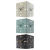 Double Sided Corner Wall Clock Silent Iron Construction with Light for Dining Room Room Office Wall Decoration