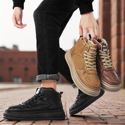Nova Moda Outono E Inverno Botas Martin Baixas Masculinas Estudantes Masculino Meninos Tendências Sapatos de Trabalho de Sola Macia Proteção de Trabalho Tênis Martin