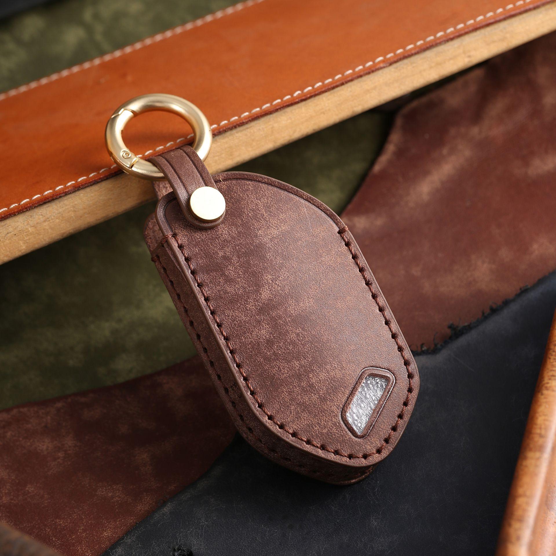 

The Key Bag Is Suitable For The New Kia Key Case, Which Is Purely Handmade Leather High-End Car Key Protection Bag. коричневый