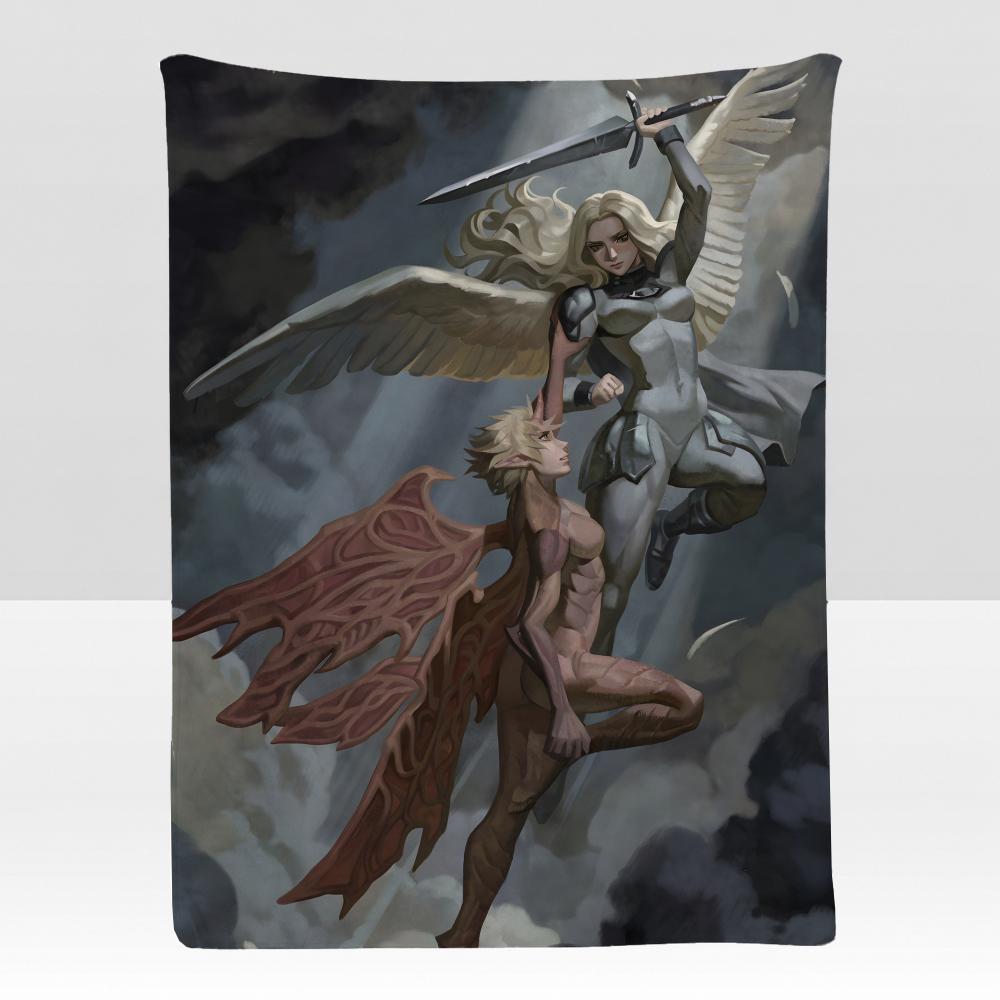 anime CClaymore Warrior Throw Soft Flannel Blanket for Bed Bedroom Sofa Picnic Throw Skinfriendly Breathable Gift Cover