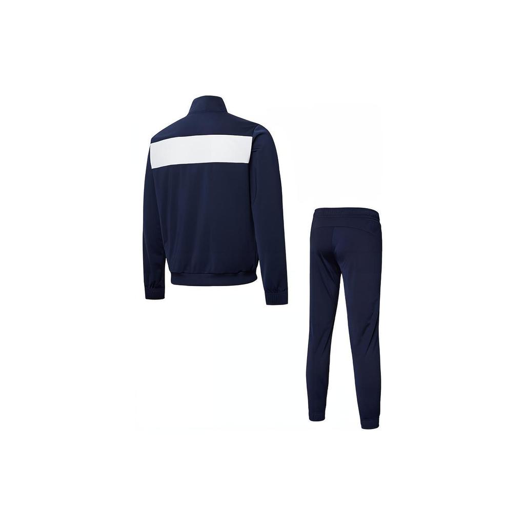 Puma Logo Print Zip Collar Jacket And Solid Color Long Pants Casual Sports Set Men Sports Set Blue 848665-06
