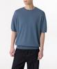 Cool Touch Crew Neck Short Sleeve Knit [Blue Gray]
