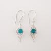 Apatite Naturale Argento Sterling 925 Gioielli da Donna Orecchino di Design 1.7" Per Regalo di Anniversario CE-22-3