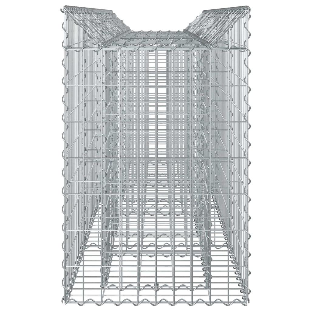 Gabion Raised Bed Set 2 Pcs Silver