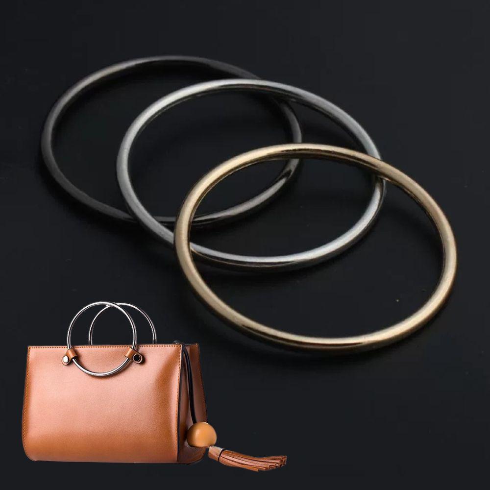 2pcs/Set Metal Round Purse Sewing Frame DIY Bag Handles For Bag Making Purse Handles 7.5/10CM Replacement Hardware For DIY Bag