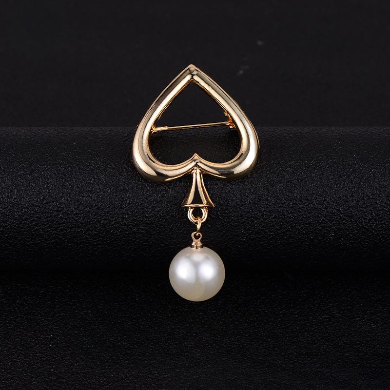 

Персонализированная брошь-булавка в форме сердца с жемчугом высокого класса для выреза горловины, защищающая от оголения, для фиксации одежды, брошь и аксессуар