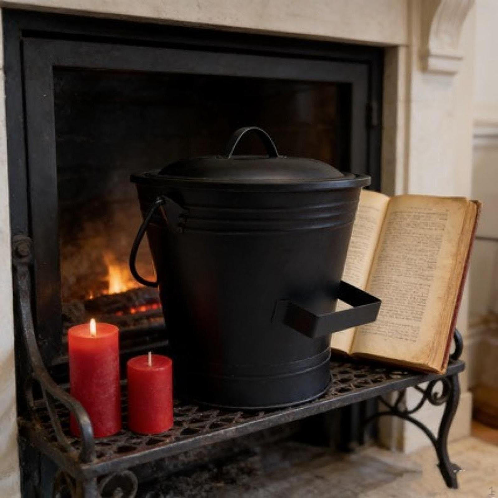 11.2L Ash Bucket Fireplace Efficient