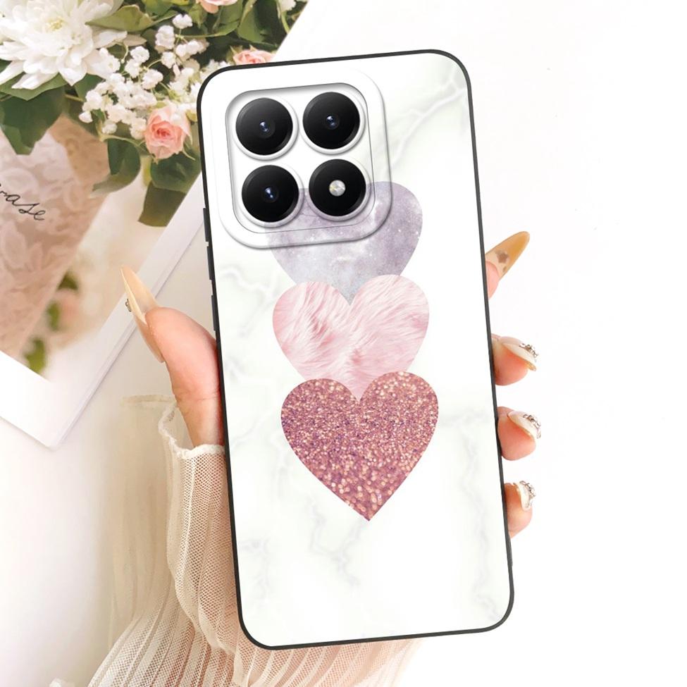 Casing For Xiaomi 15T 5G Cover Silicone Luxury Fashion Flowers Kawaii Cute Painted Shockproof Phone Case 25069PTEBG
