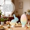 Silikon påskharen äggform Flexibel Återanvändbar ljusform för DIY-ljus Harts Gips Hantverk Tvåltillverkning Högtid Heminredning
