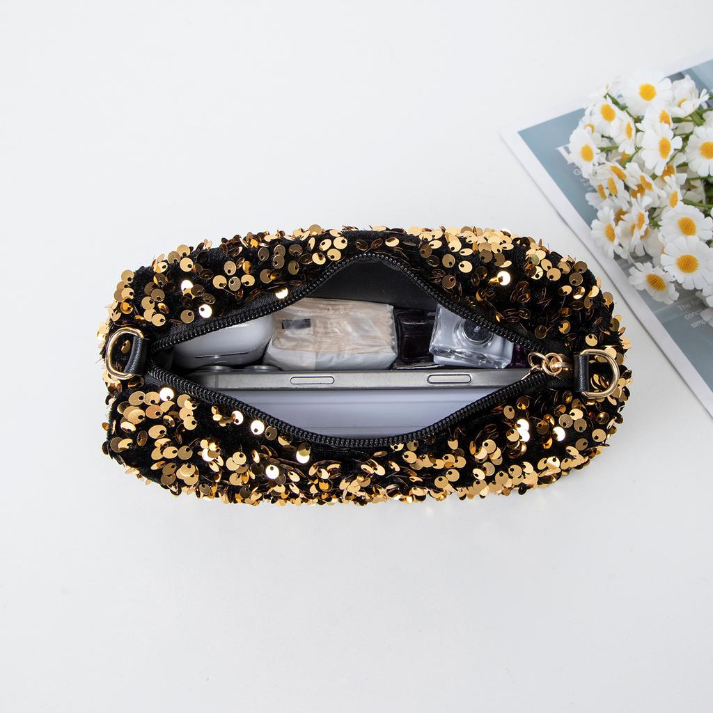 JYL TS Women's Sling Bags  Square Bag 004 Shoulder PU Sequin Mini Cosmetic Women Bag