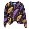 Women's Fashion  Printed Long Sleeve Loose Round Neck Sweatshirt Top