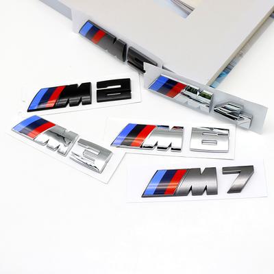 ABS M Logo Emblem Trunk Sticker For BMW M Logo M7 M8 M1 M2 M3 M4 M5 M6 E83 F39 F10 F48 Car Fender Trunk Rear Logo Sticker