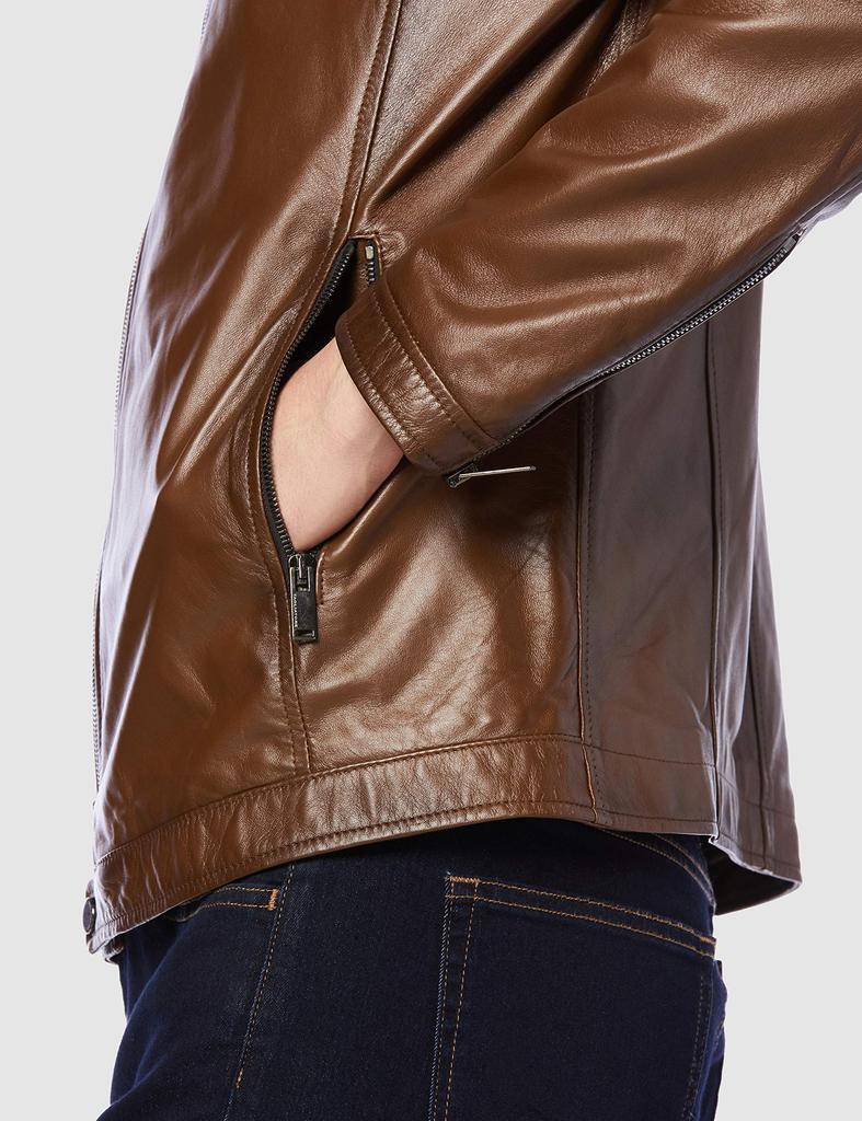 Tagliatore Leather Light Size 46 STANLEY/A-ASE21-02 Men's Jacket, Brown,