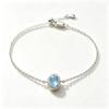 Womens Colorful Gemstone Bracelet Adjustable Oval Gem Jewelry