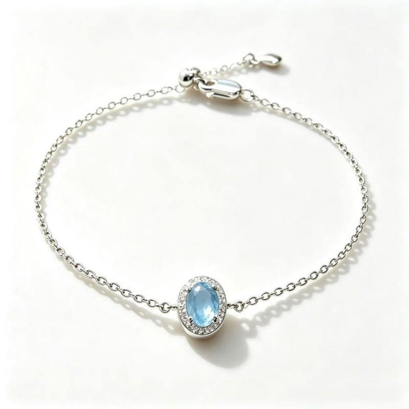 Womens Colorful Gemstone Bracelet Adjustable Oval Gem Jewelry