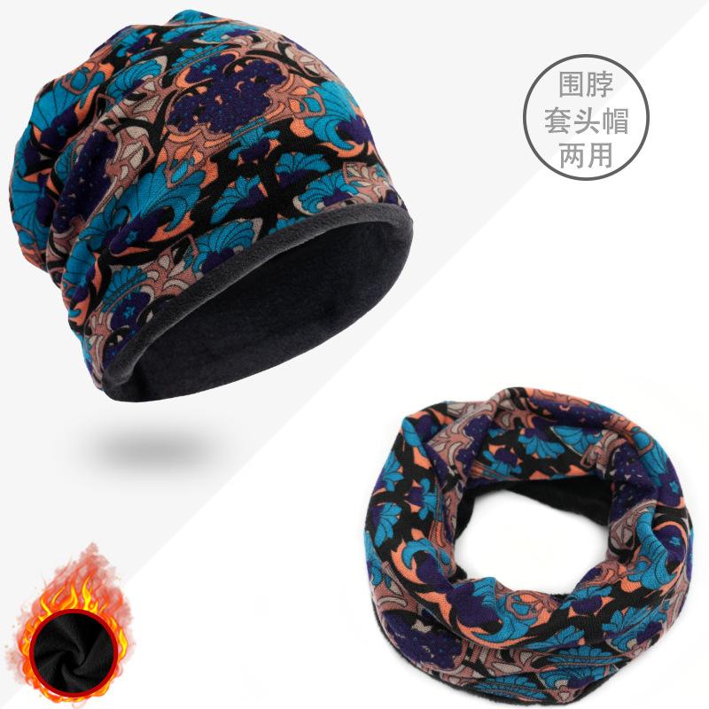 Autumn and Winter Thickened Neck Warmer, Cold-proof and Warm, Stacked Hat, Neck Protector, Windproof, Fleece-lined, Unisex Outdoor Cycling Face Mask