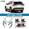 Car Upgrade Chrome Silver Tail Light Frame FOR TOYOTA RAV4 -2024 Tail Light Cover Cars Accessories Stickers