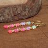 Fire Pink Opal Beaded Earrings: Sterling Silver Dangle Earrings