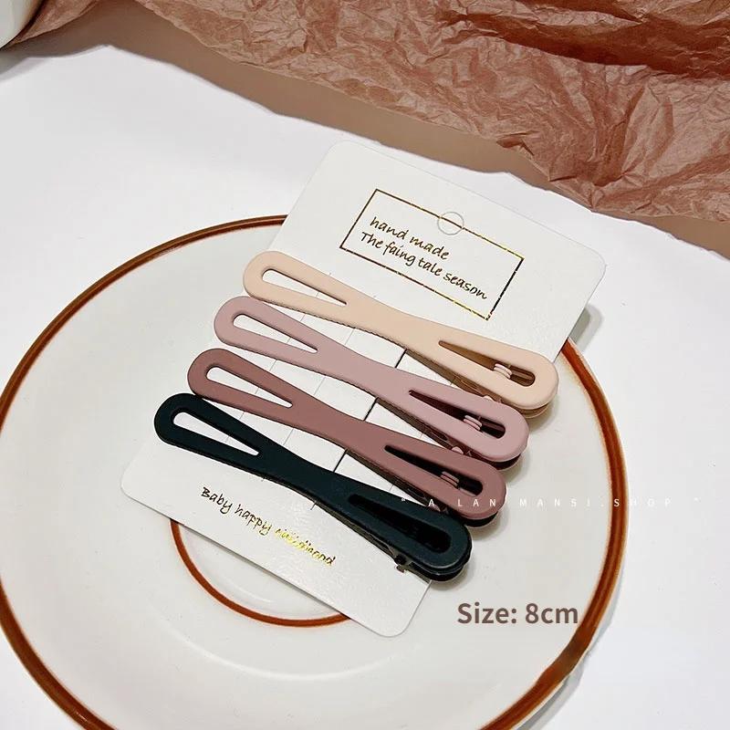 3/4 Pcs/Set New Women Girks Vintage Frosted Geometry Ornamentr Hair Clips Adult Lovely Alloy Hairpins Female Hair Accessories