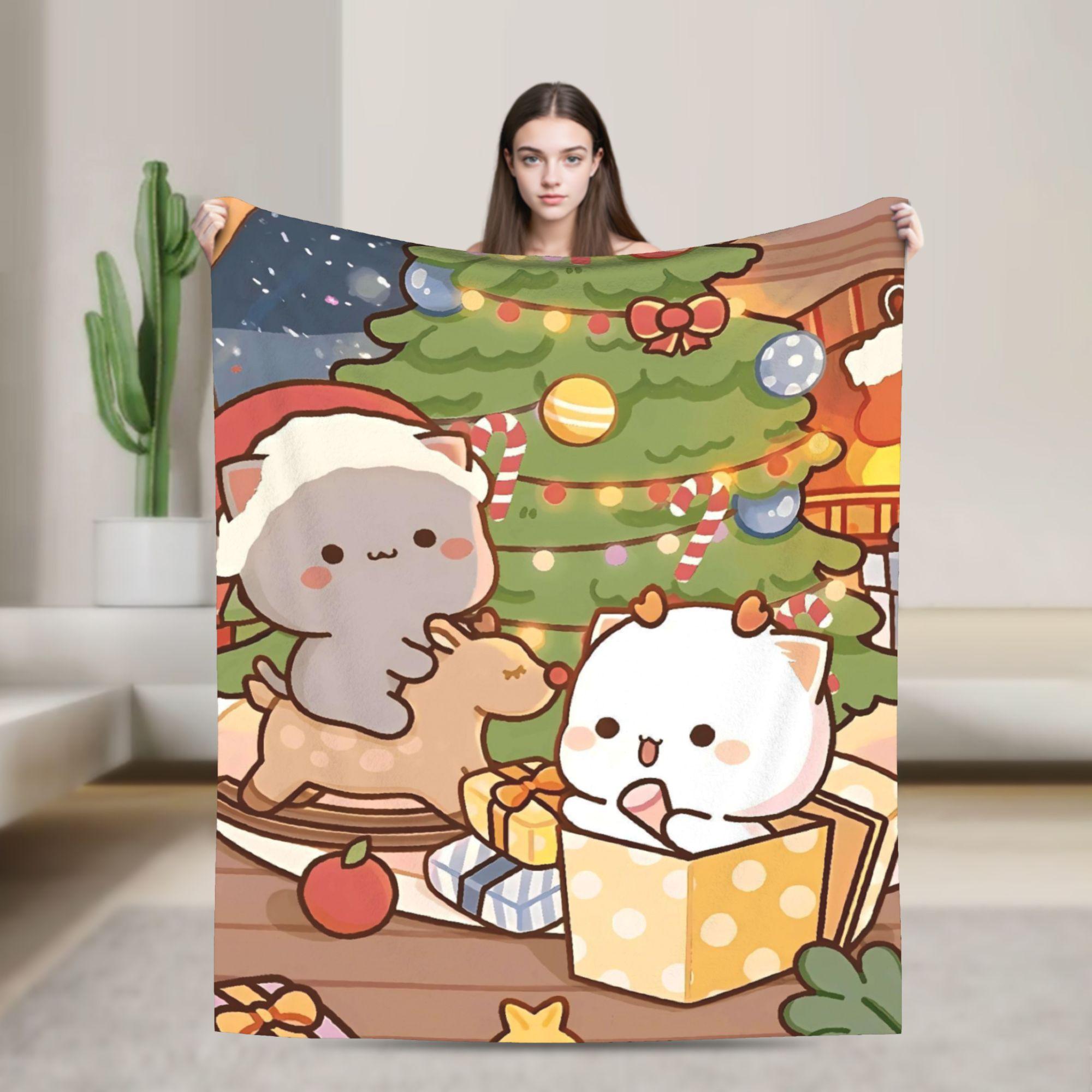 

Bear and Panda Bubu Dudu Balloon Flannel Blankets Warm Soft Bedding Throws for Outdoor Travel Print Bedspread Sofa Bed Cover 75x90cm