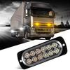 12 Led Lamp Beads Ultra-thin Warning Light 12v-24v 12w Ultra-bright Side Led Flashing Lights For Motorcycle Trolley Truck