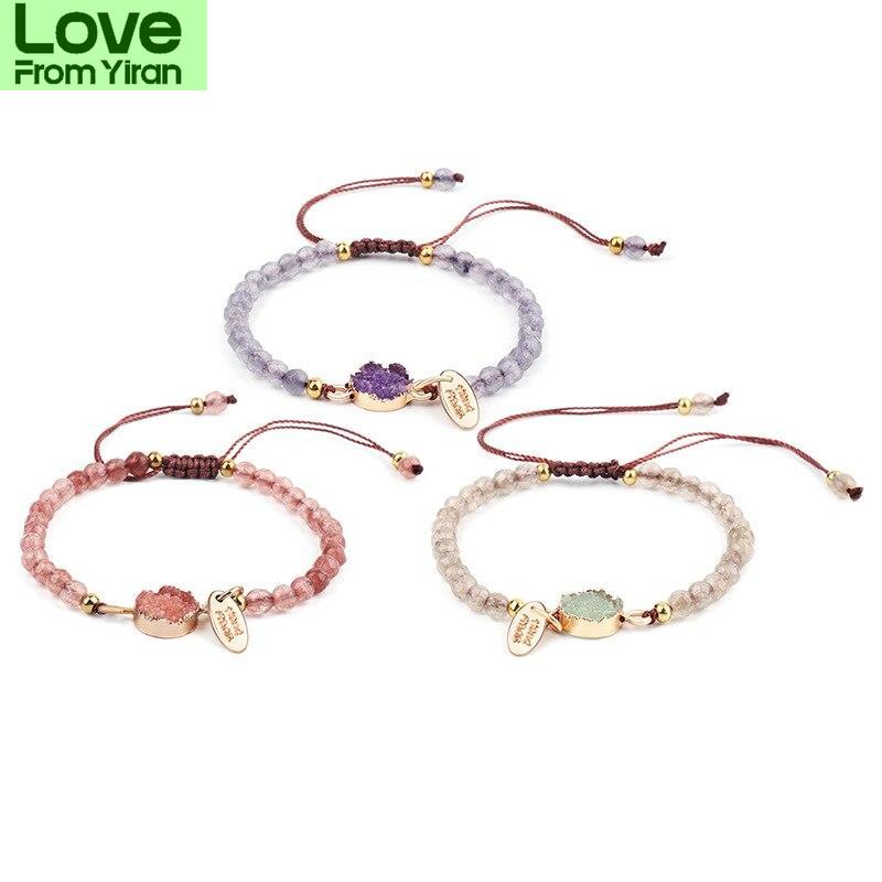 Lady Bracelets Natural Stone Bracelets Rope Chain Bracelets Handmade Quartz For Women Jewelry Voguish Fashionable JewelryFashion Bracelets