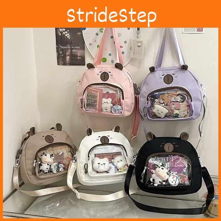 Transparent Cartoon Capybara Shoulder Bag Backpack Adjustable Strap Shoulder