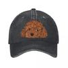 Vintage Pudel Baseballkappe Neue Vintage Gewaschene Baseballkappe