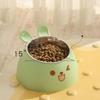Cute Rabbit Ear Elevated Cat Bowl - Stainless Steel Dog & Cat Food/Water Bowl, Anti-Slip Pet Feeding Dish,