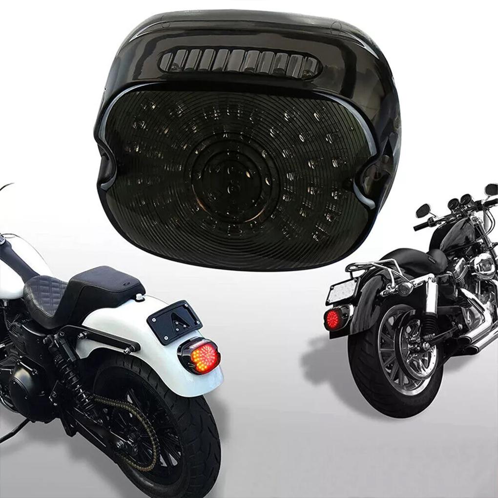 Motorcycle Led Tail Light Rear Brake Turn Signal Smoke Tail Lamp for Harley 60 LEDs Tail Light Motorcycle Touring Lay Down Style